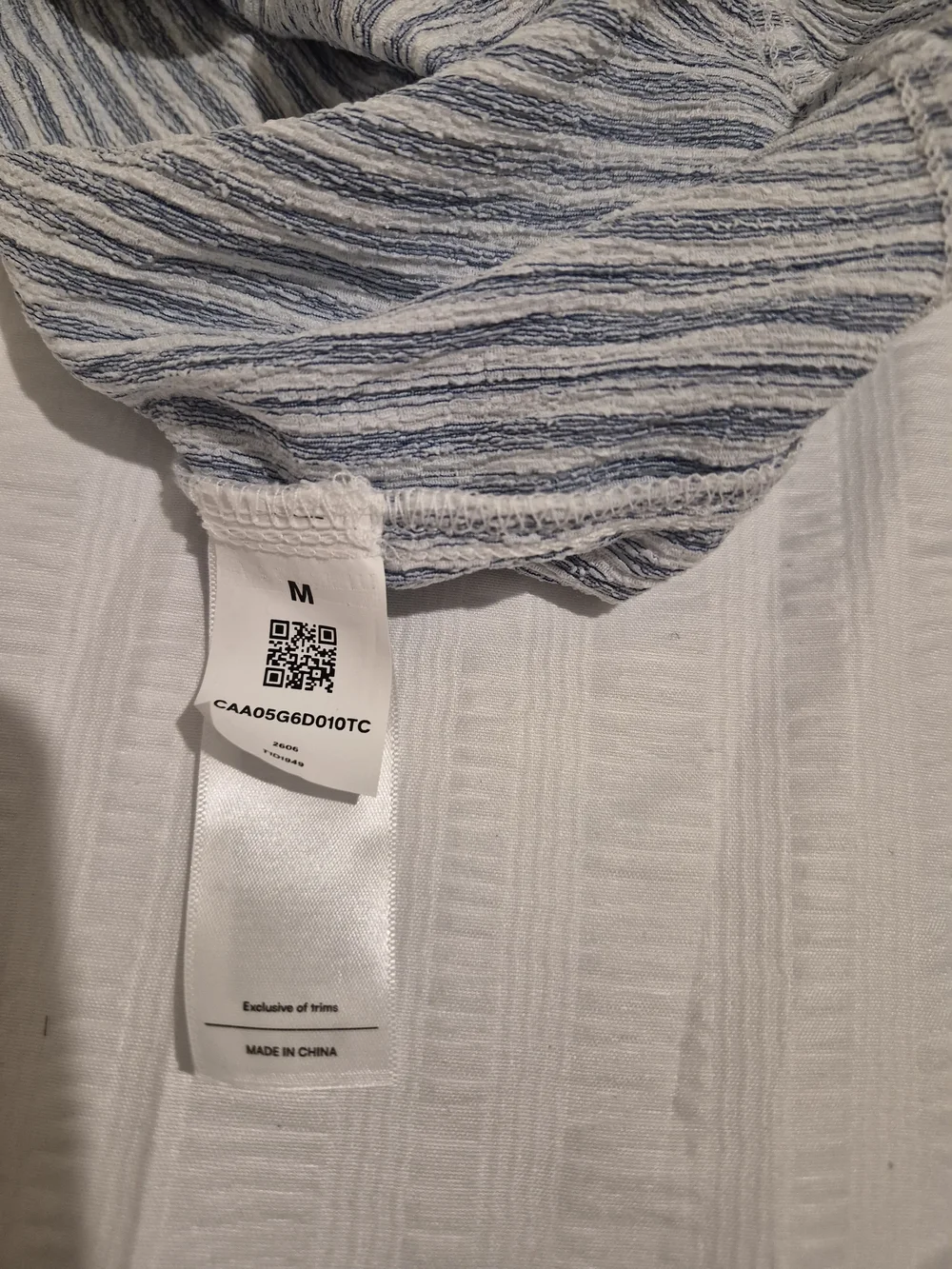 Cupshe Blue & White Vertical Striped Tiered Square Neck Maxi Dress Size M - Picture 7 of 7